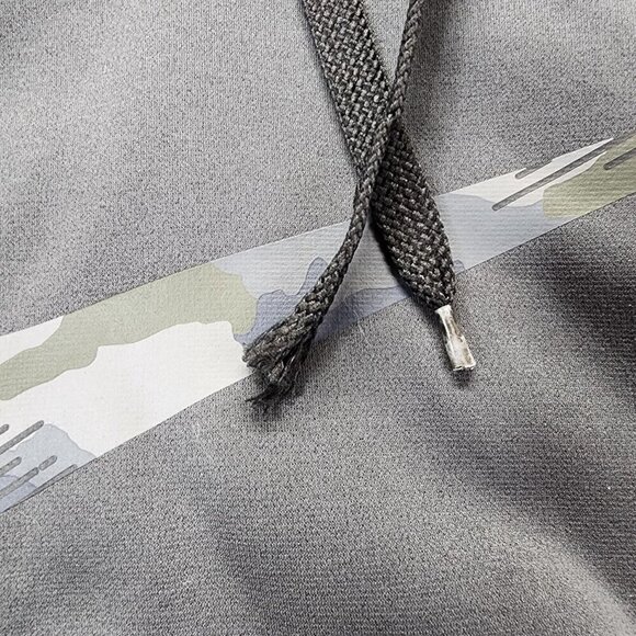 Nike Therma Dri Fit Hoodie Pullover Gray Camo Swoosh Logo Small AR3113 - Picture 3 of 11